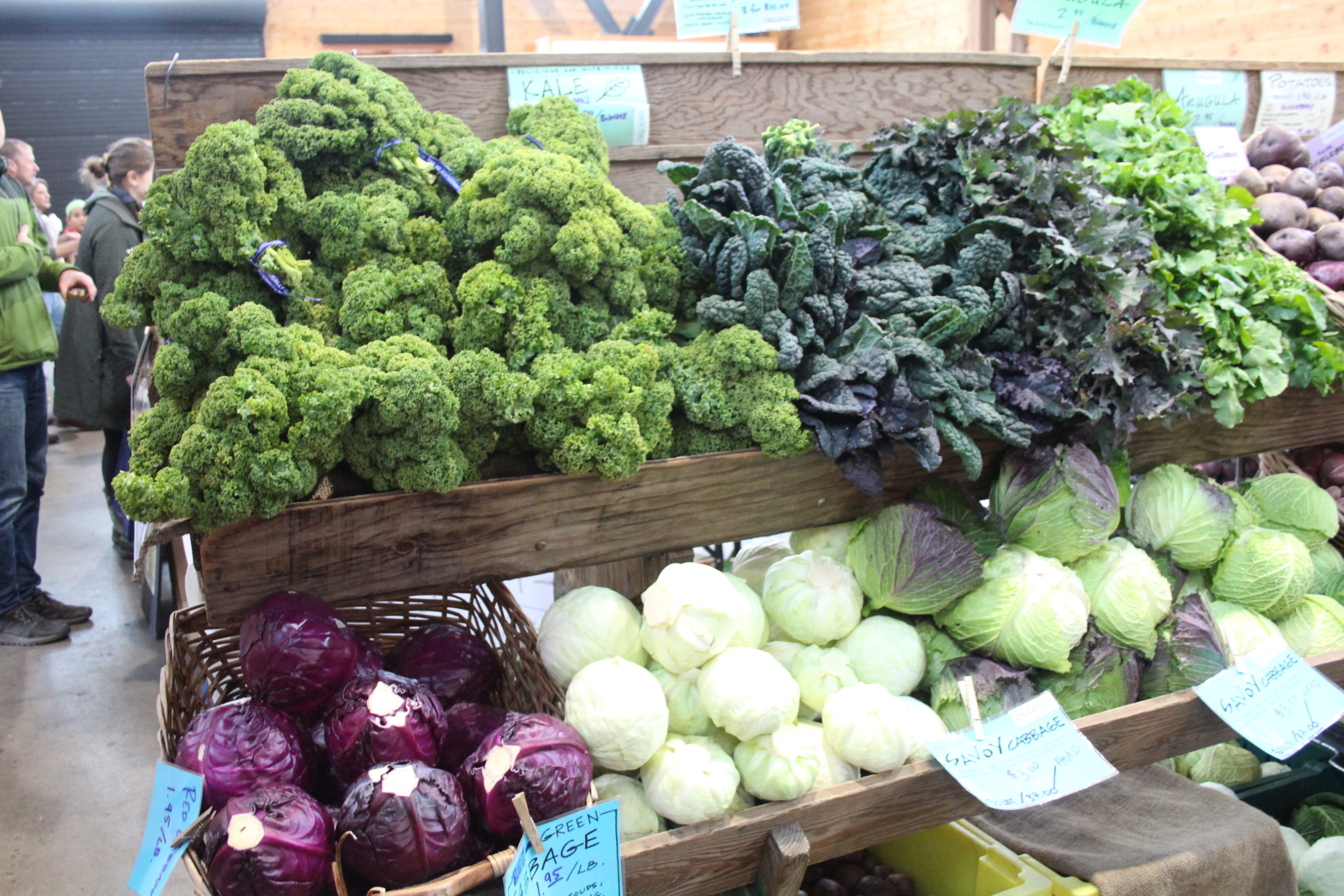 Photo of winter vegetable display for sa;e